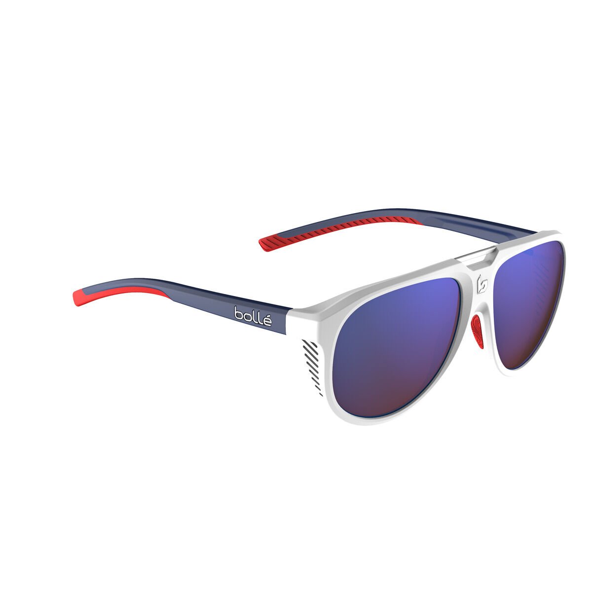 Bollé EUPHORIA Lifestyle Sunglasses Hvite Blå Rød | WSIHX8294