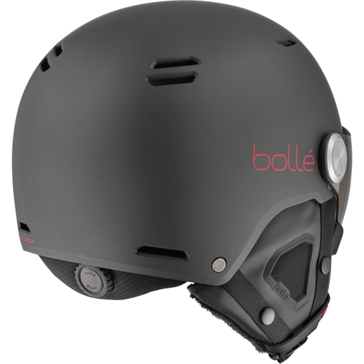 Bollé MIGHT VISOR Ski Helmets Titanium Rød | DPEHQ4307