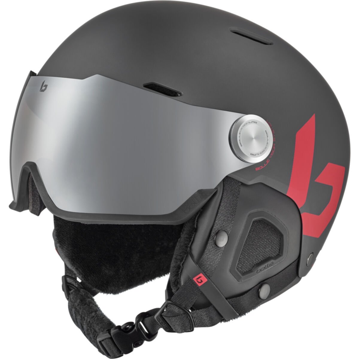 Bollé MIGHT VISOR Ski Helmets Titanium Rød | DPEHQ4307