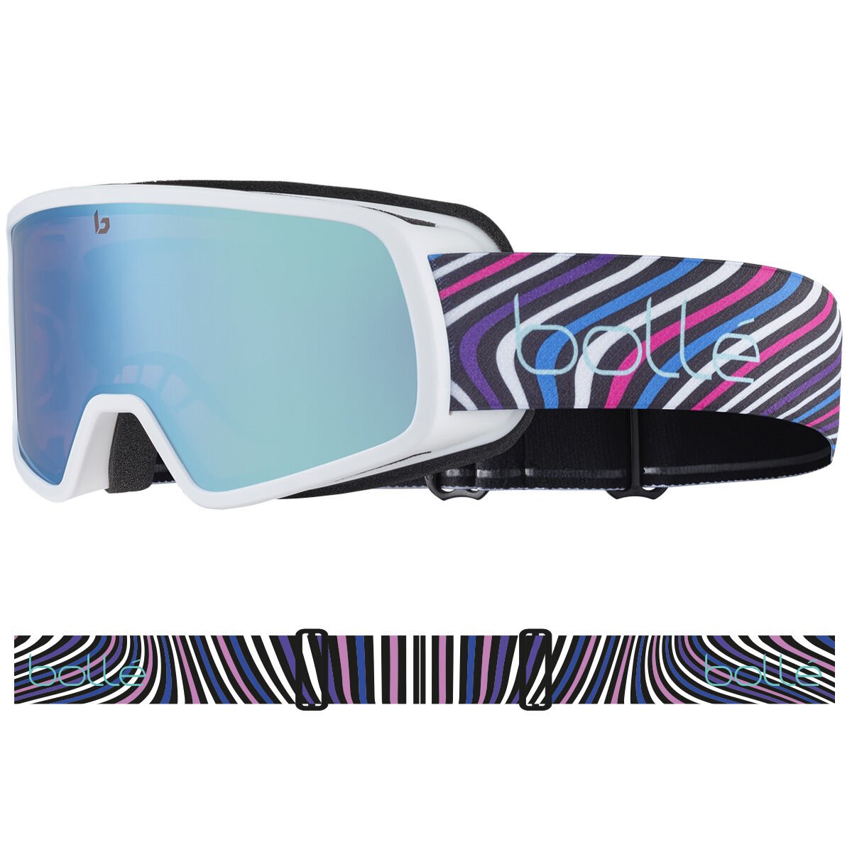 Bollé NEVADA JR Ski Goggles Hvite | SHGLN6253