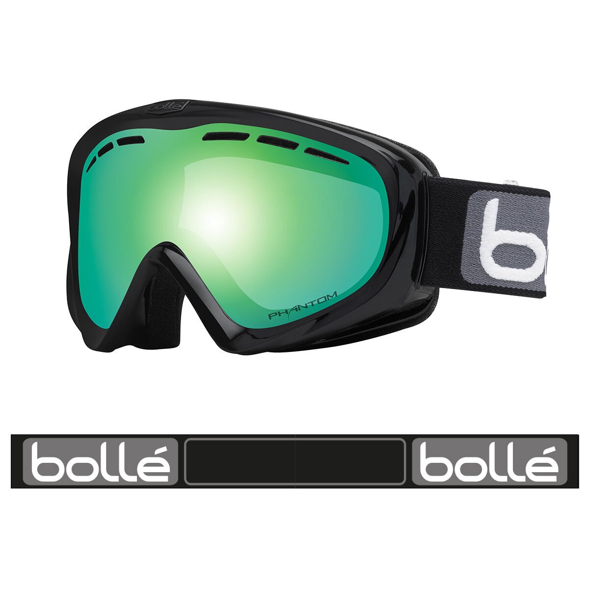 Bollé Y6 OTG Ski Goggles Svarte | BIJXO5397